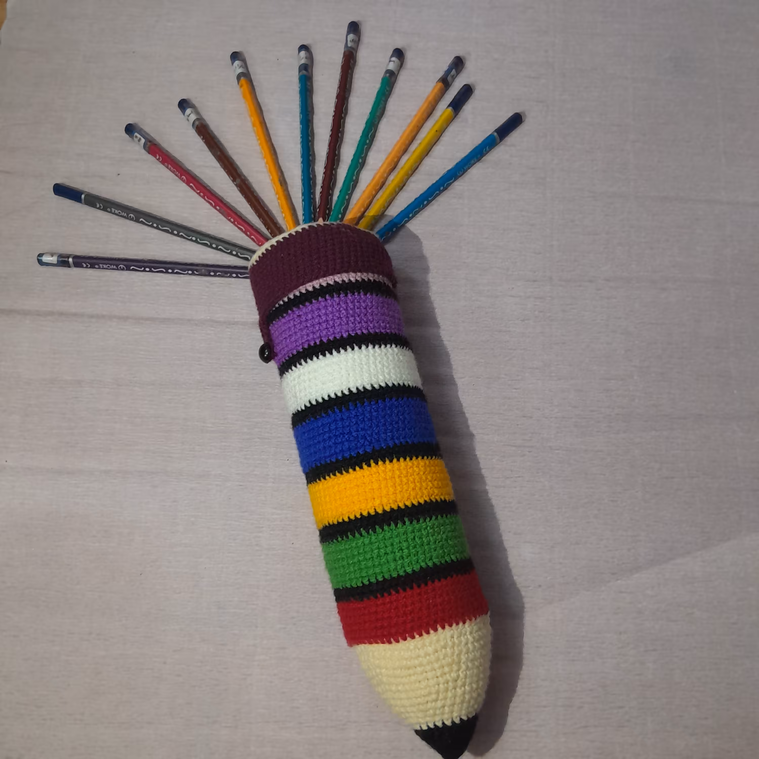 جا مدادی قلاب بافی بافته شده با کاموای ایرانی قدش 38 سانت 