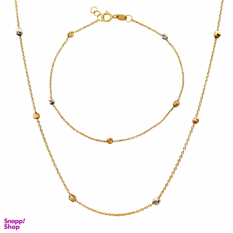 نیم ست طلا 18 عیار زنانه کاپانی کد KS003