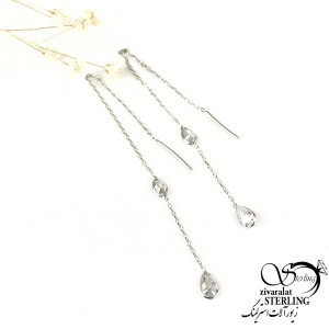 گوشواره آویز اشکی عیار925