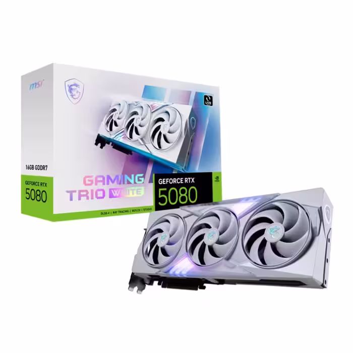 خرید کارت گرافیک MSI RTX 5080 16G Gaming Trio White با بهترین قیمت