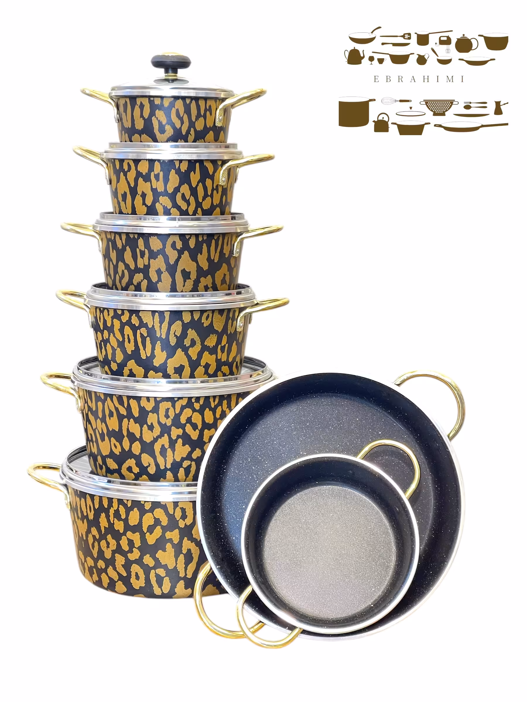 سرویس قابلمه 14 پارچه پلنگی