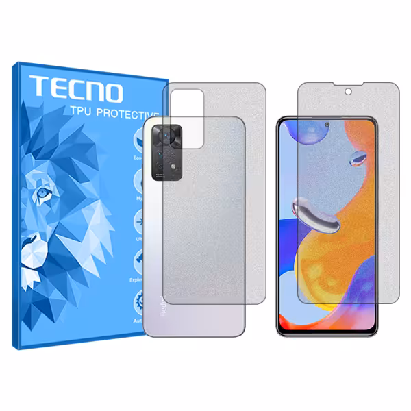گلس صفحه نمایش و پشت گوشی شیائومی Redmi Note 11 Pro Plus India مدل مات برند تکنو کد SS