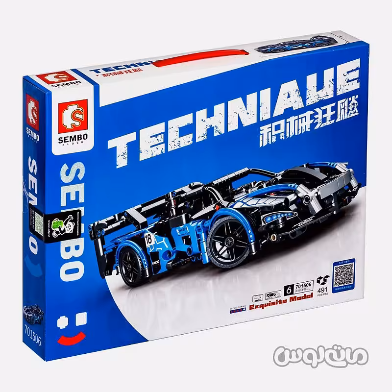 اسباب بازی ماشین اسپرت عقب کش ساختنی 491 قطعه سری تکنیک سمبو

