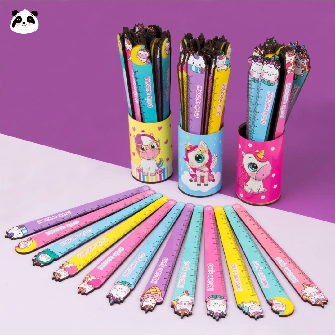 خط کش فانتزی چوبی طرح  یونیکورن