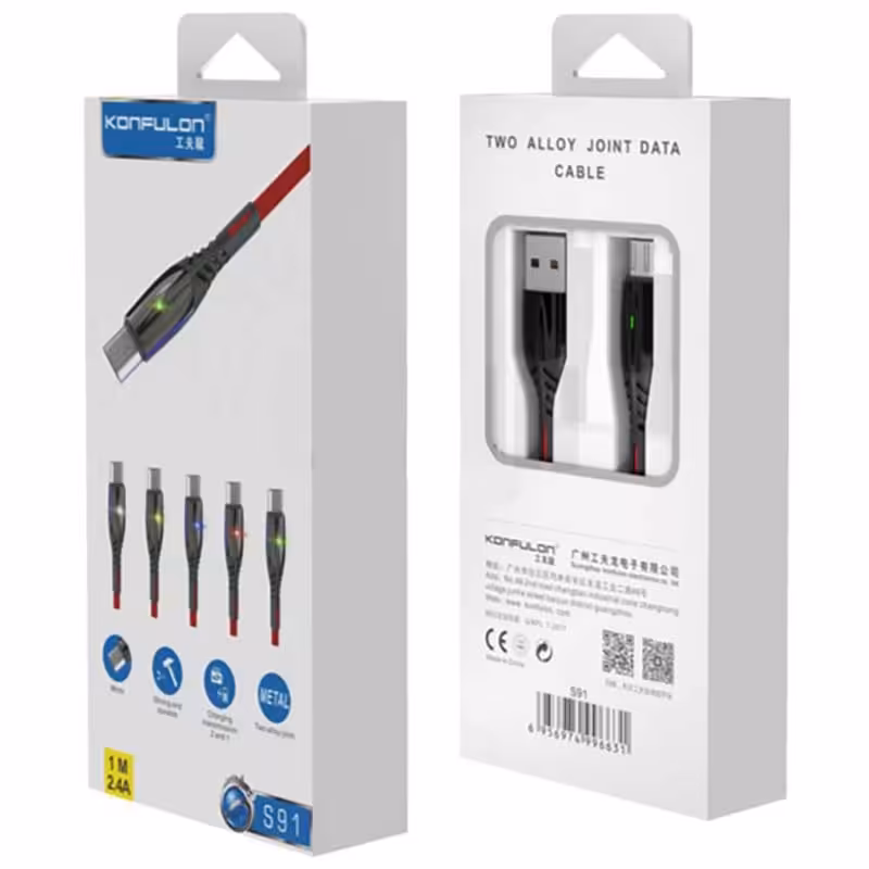 کابل شارژ MicroUSB کانفلون Konfulon S91