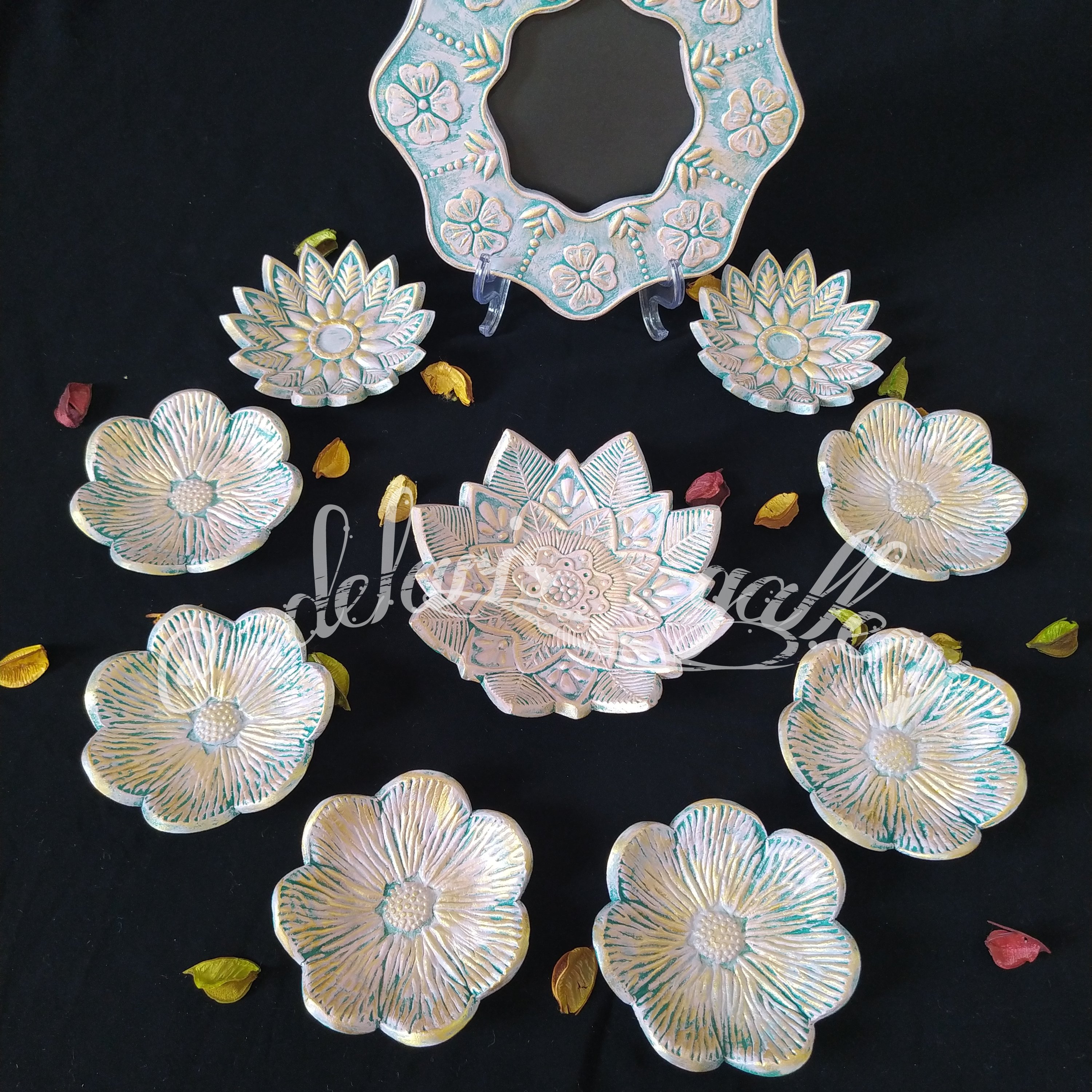 هفت سین زیبای گل مرداب.. تکنیک محبوب پتینه..ده تیکه.