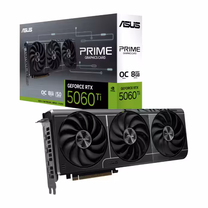 کارت گرافیک ایسوس مدل PRIME GeForce RTX 5060 Ti 8GB GDDR7 OC Edition
