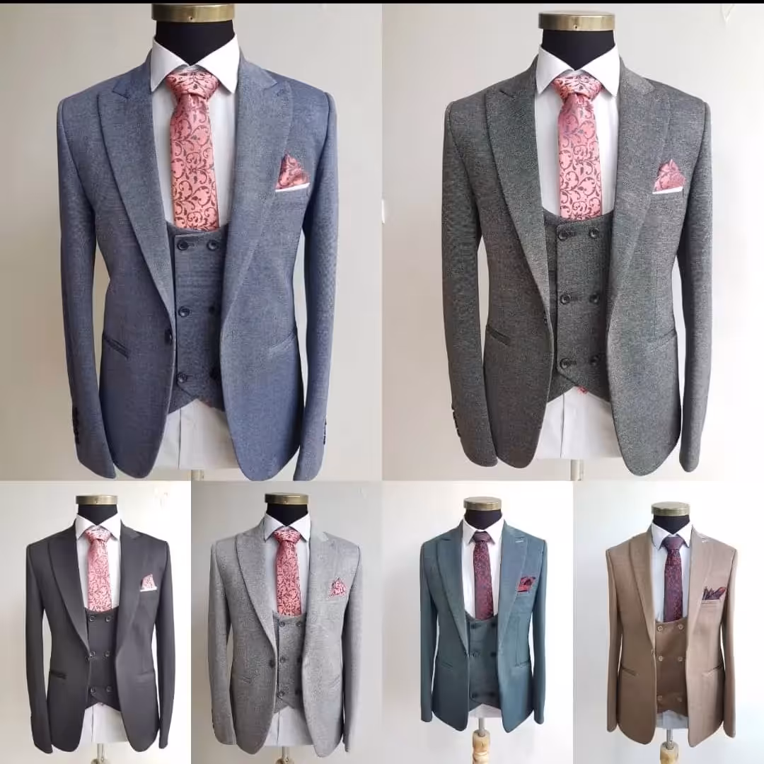 کت جلیقه شلوار پارچه ترک