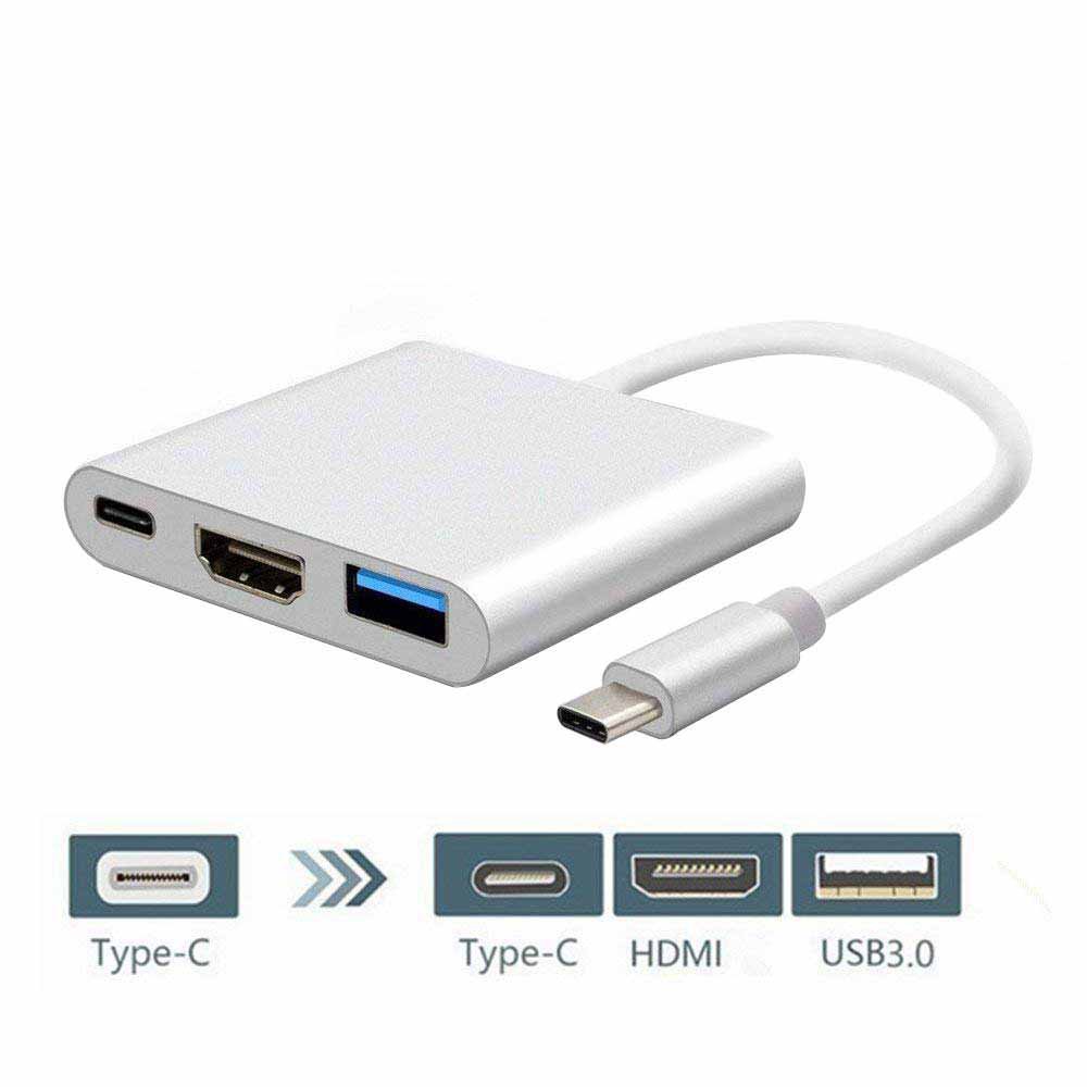 تبدیل تایپ سی به usb3-hdmi-typec ( تبدیل TYPE C به HDMI و TYPE C و USB3.0
)