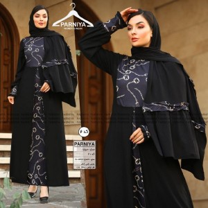 پیراهن زنانه کرپ مدل شال دار
