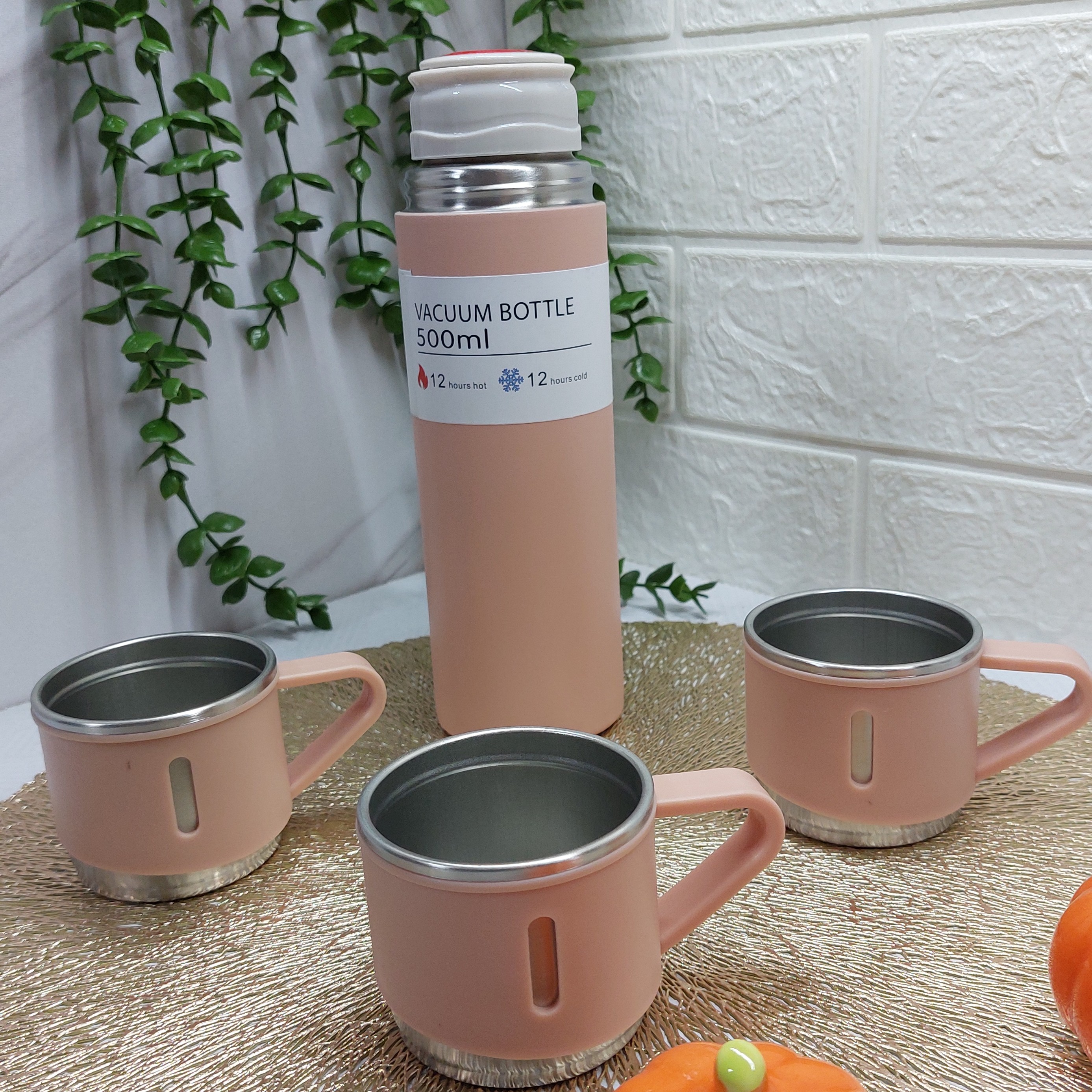 فلاسک سه لیوان دار با جعبه کادویی وارداتی