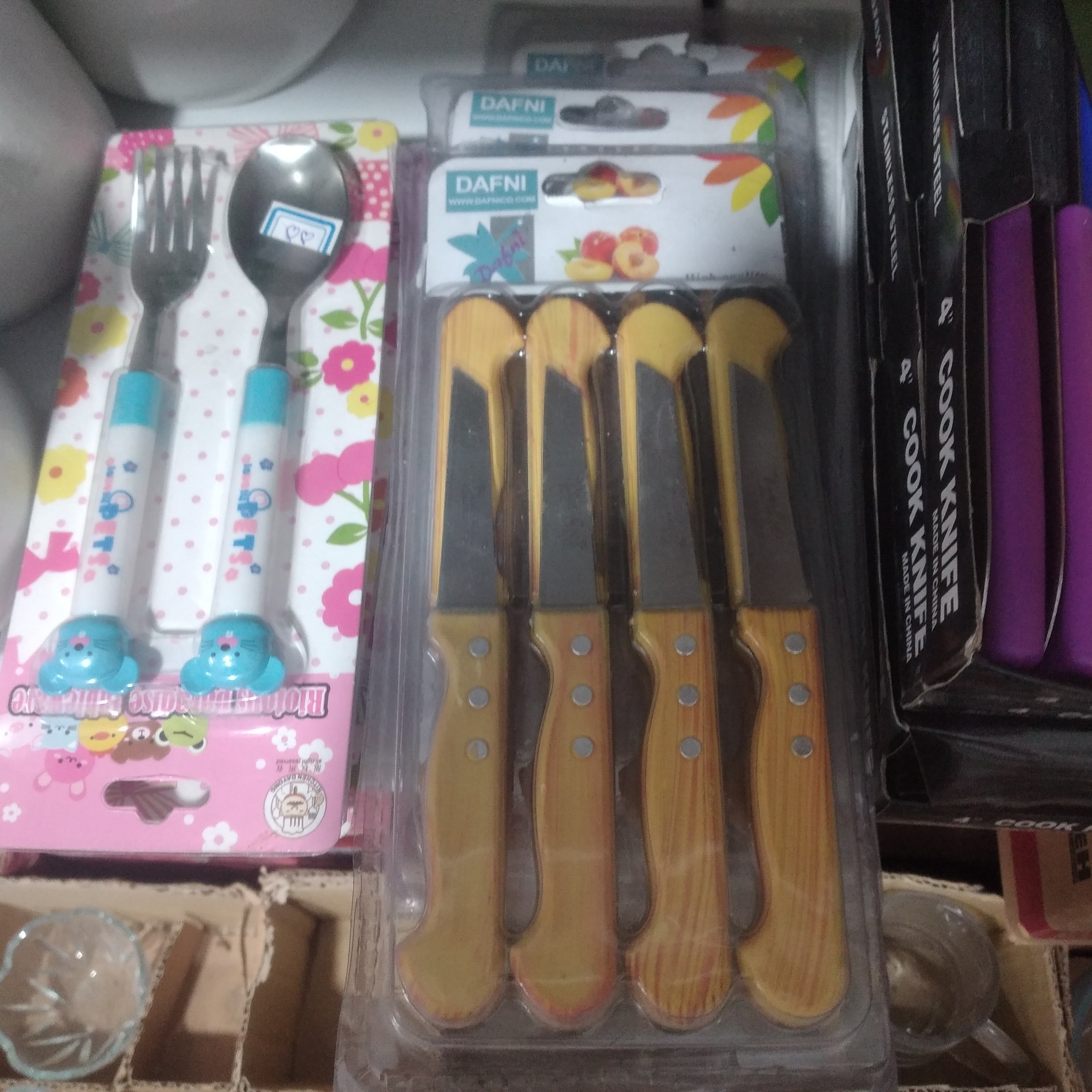 چاقو آشپز خانه طرح چوب 12 تایی