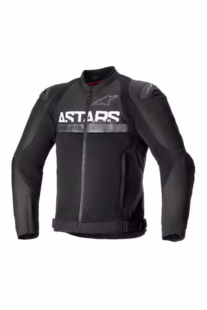 کاپشن موتورسوار مشکی مردانه SMX AIR محافظت شده از موتور سیکلت سیاه Alpinestars