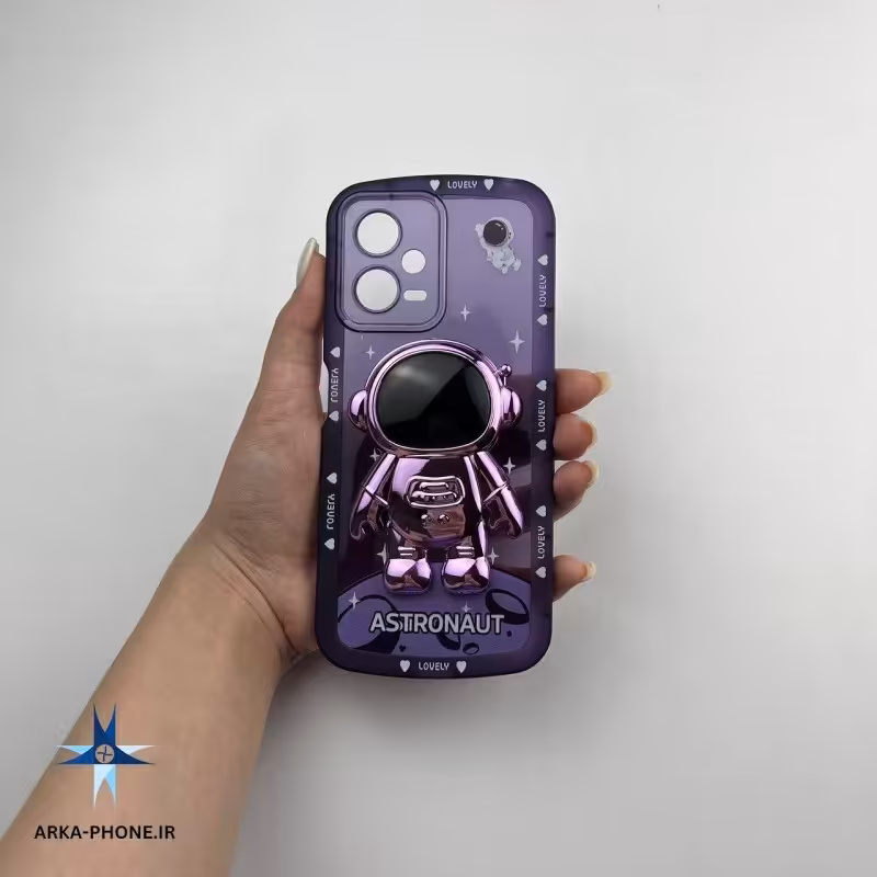 قاب گوشی POCO X5 شیائومی طرح دار شفاف فضایی و پاپ سوکت فضانوردی