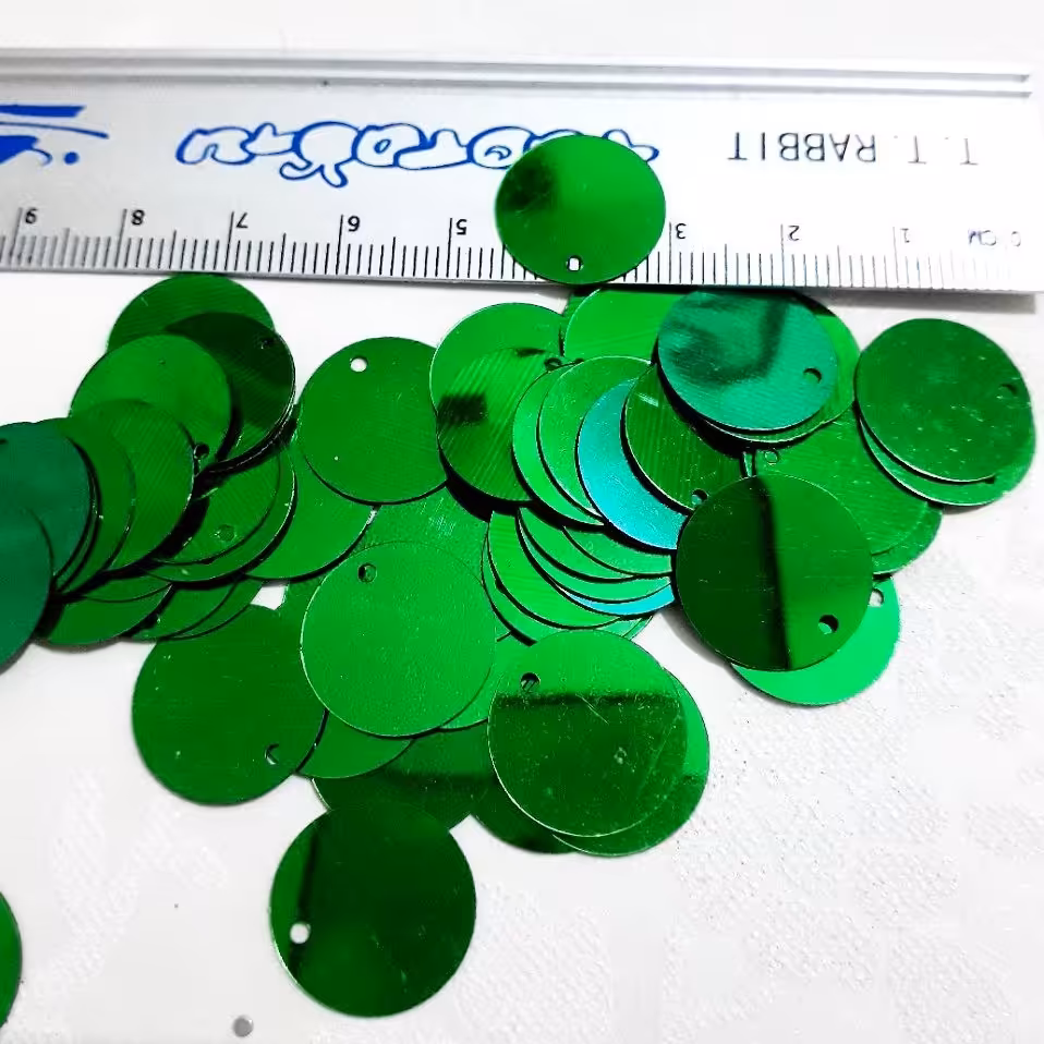 پولک سکه ای سبز سیدی( بسته 50 عددی)