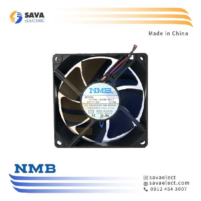 خرید فن تابلویی 119*119 بلبرینگی دوسیم 24 ولت 4715KL ان ام بی چین | ساوا الکتریک