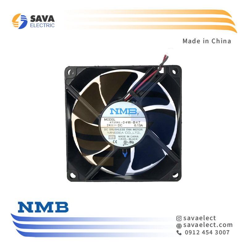 خرید فن تابلویی 119*119 بلبرینگی دوسیم 24 ولت 4715KL ان ام بی چین | ساوا الکتریک