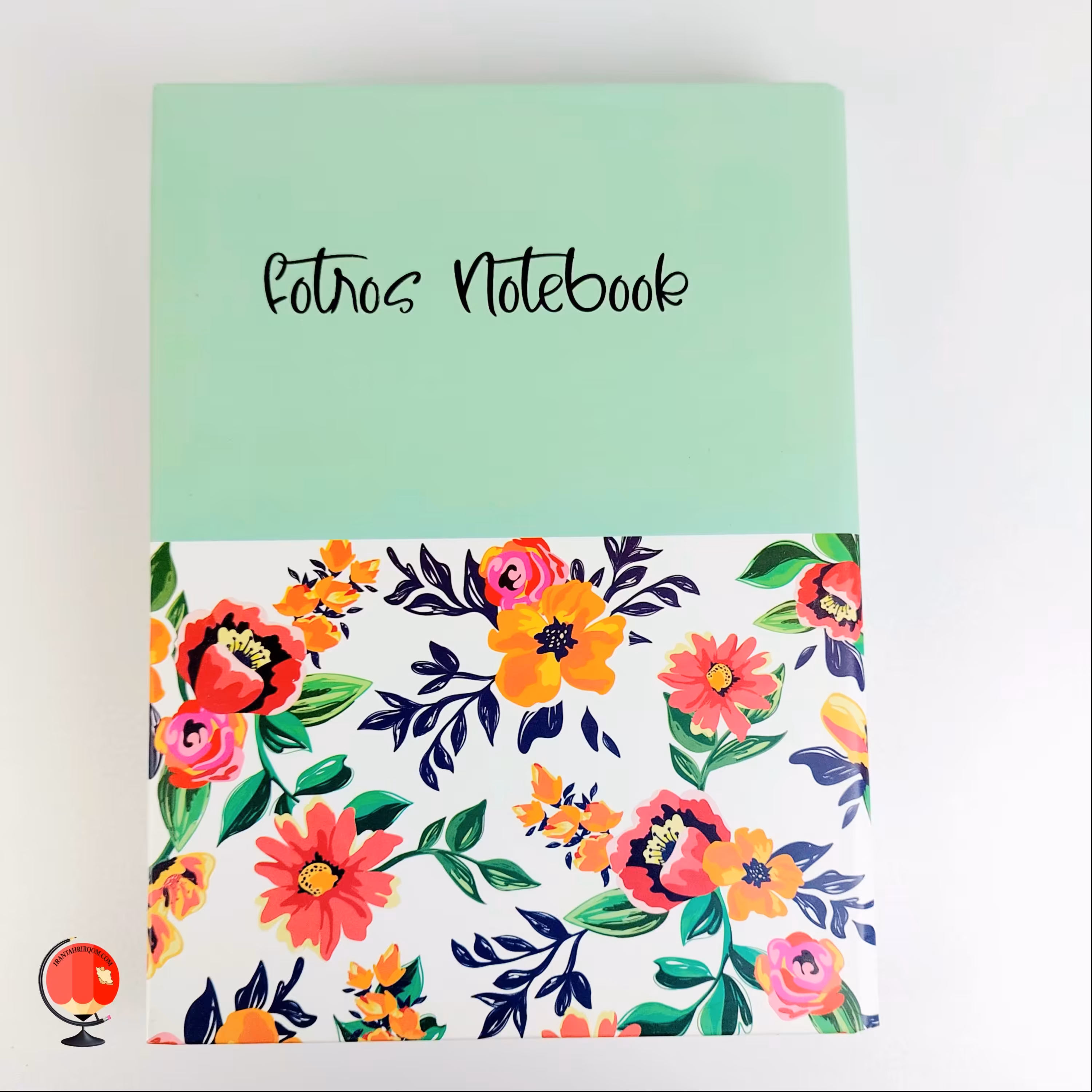 دفتر کلاسوری فطرس 100 برگ طرح گل سبز کد 3564 