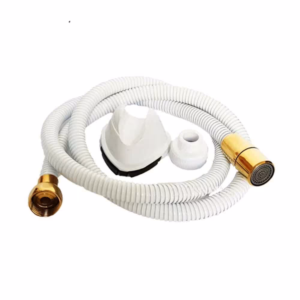 شیلنگ توالت فلزی ریزبافت سفیدطلا