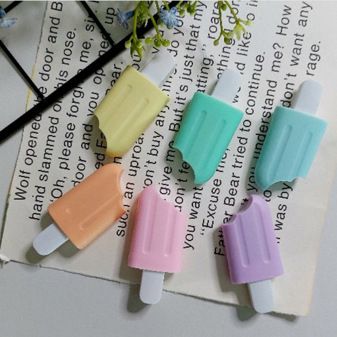 (ماژیک هایلایت) هایلایتر بستنی 6 عددی (پاستلی)