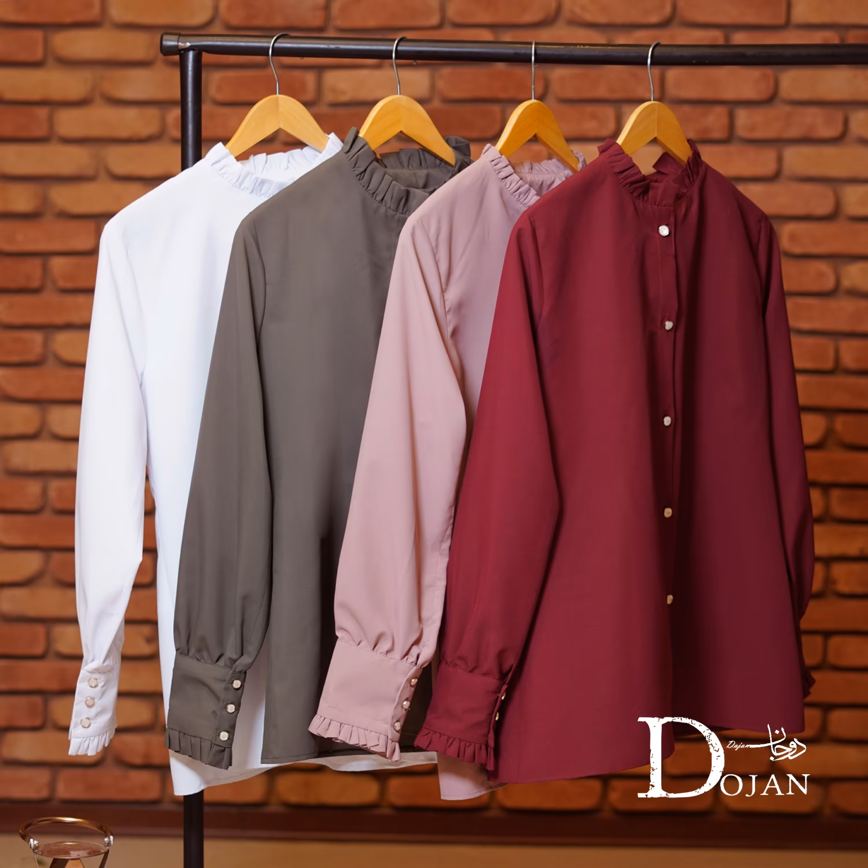 شومیز زنانه ساده جنس کرپ مدل پروا دارای 4 رنگ  (سایز  36 تا 56)