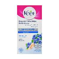 نوار وکس موبر بدن پوست حساس ( با شی باتر ) رایحه گل ذرت آبی 20 عدد ویت - veet