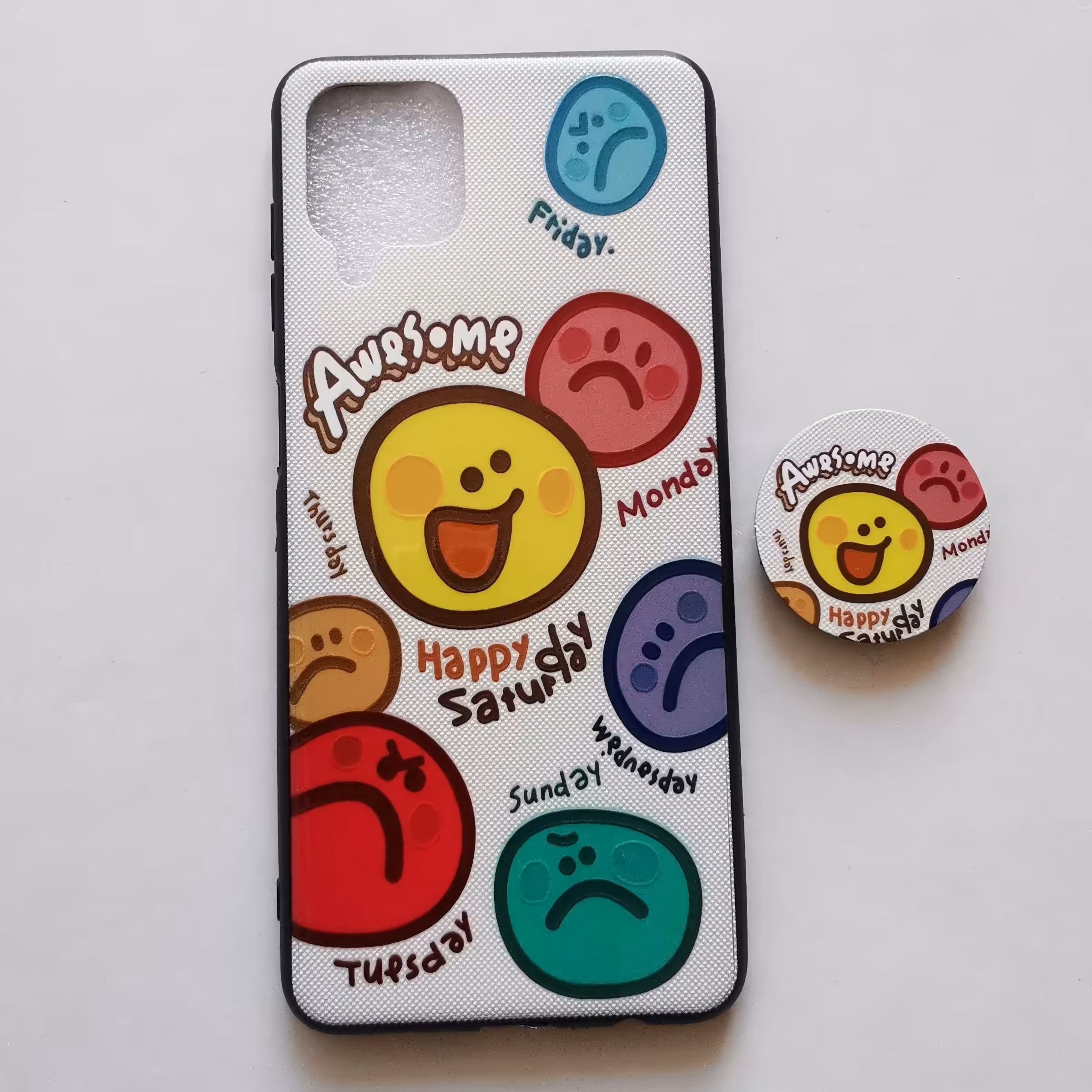 قاب طرحدار پاپ سوکت دار  استیکر گوشی سامسونگ A12 و M12