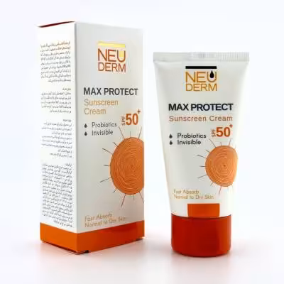 کرم ضد آفتاب بی رنگ مکس پروتکت پوست معمولی و خشک نئودرم SPF50