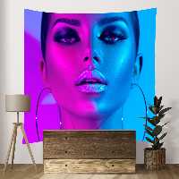 پوستر پارچه ای فیانی طرح بکدراپ MAKEUP کد F27