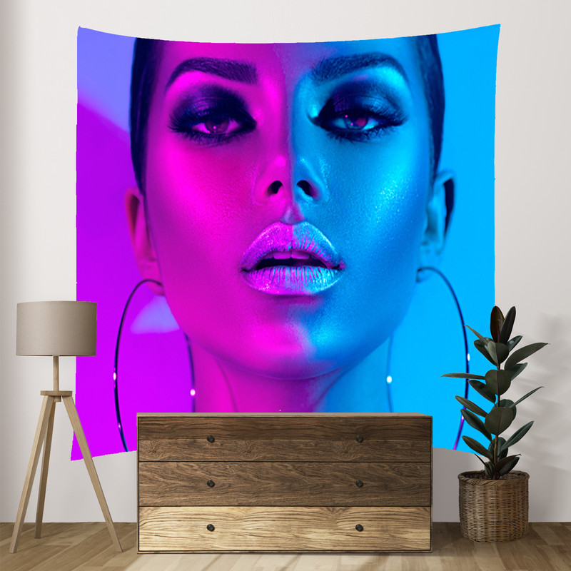 پوستر پارچه ای فیانی طرح بکدراپ MAKEUP کد F27