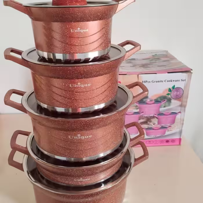 قابلمه های یونیک ده پارچه گرانیتی لطفا حتماً قبل از ثبت سفارش موجودی و رنگ مورد نظر انتخاب کنید 
