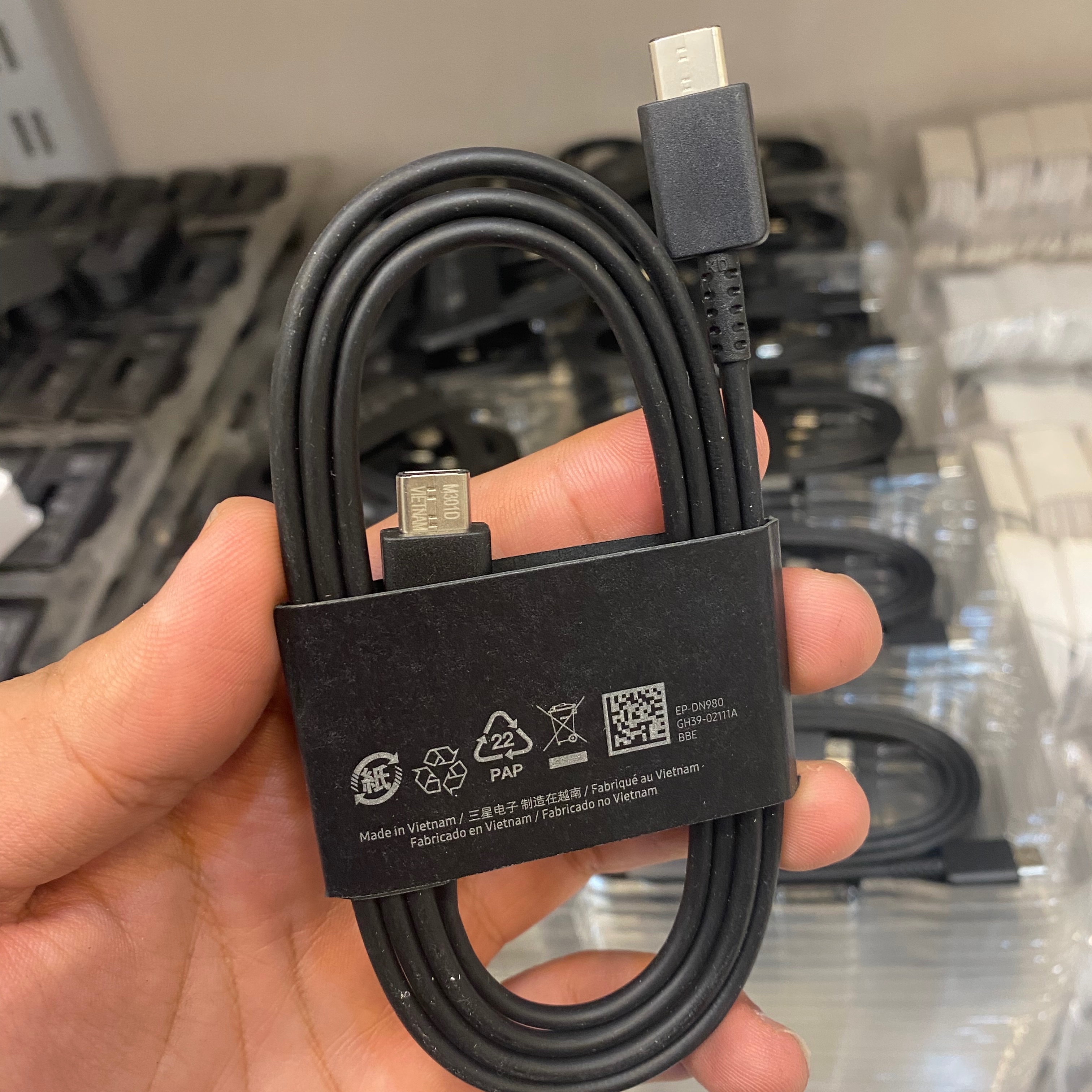 کابل سامسونگ اورجینال   SAMSUNG مدل دو سر تایپ سی ویتنام vietnam