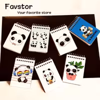 دفترچه جلد چوبی طرح پاندا