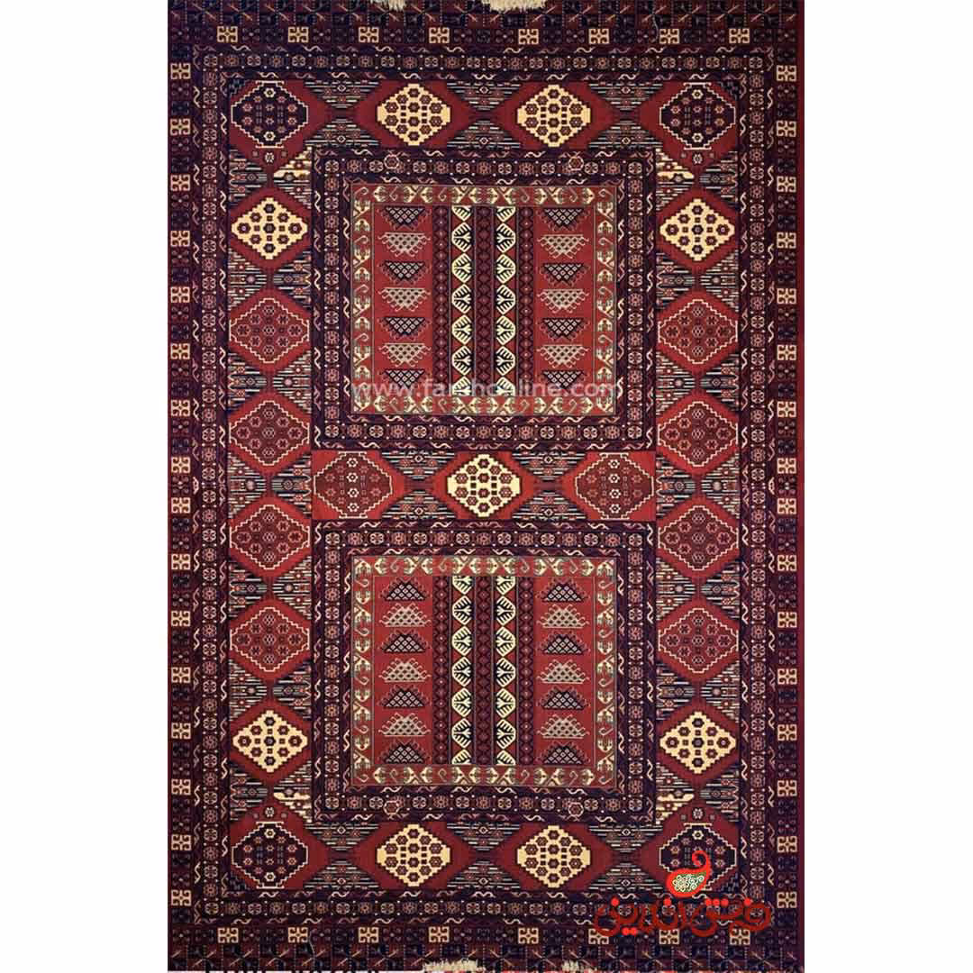 فرش ماشینی شاهکار صفویه 4828 قرمز