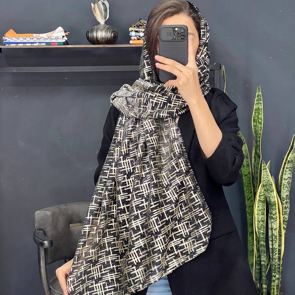 شال زنانه مجلسی طرحدار