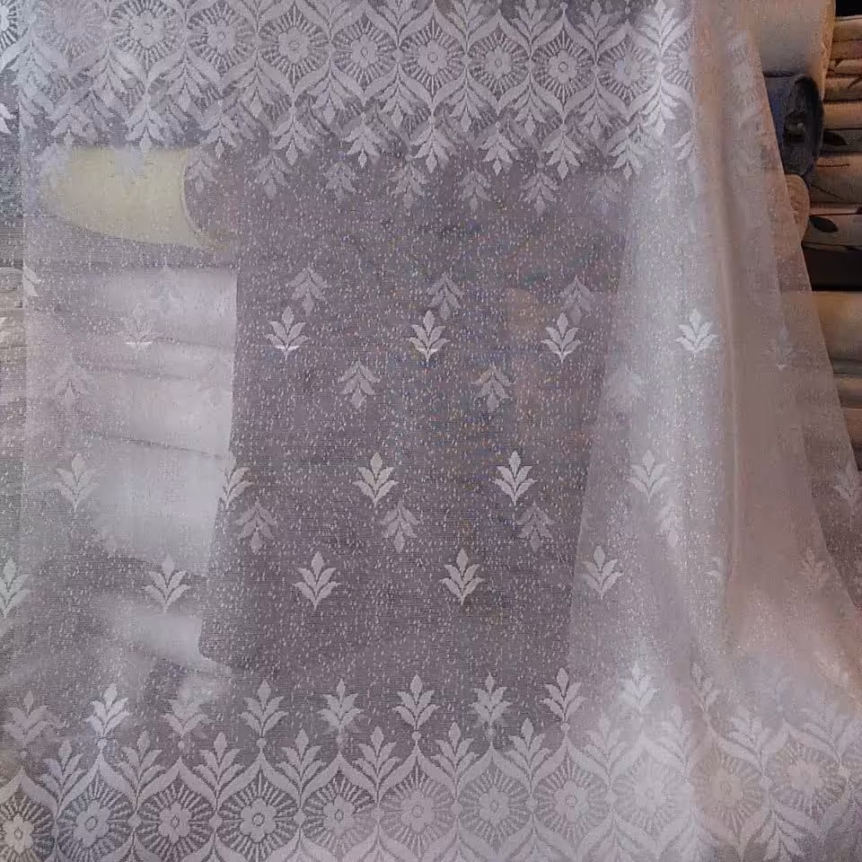 پرده راشل سفید، 7 متر  دوخته شده به سلیقه شما به صورت ساده و پلیسه