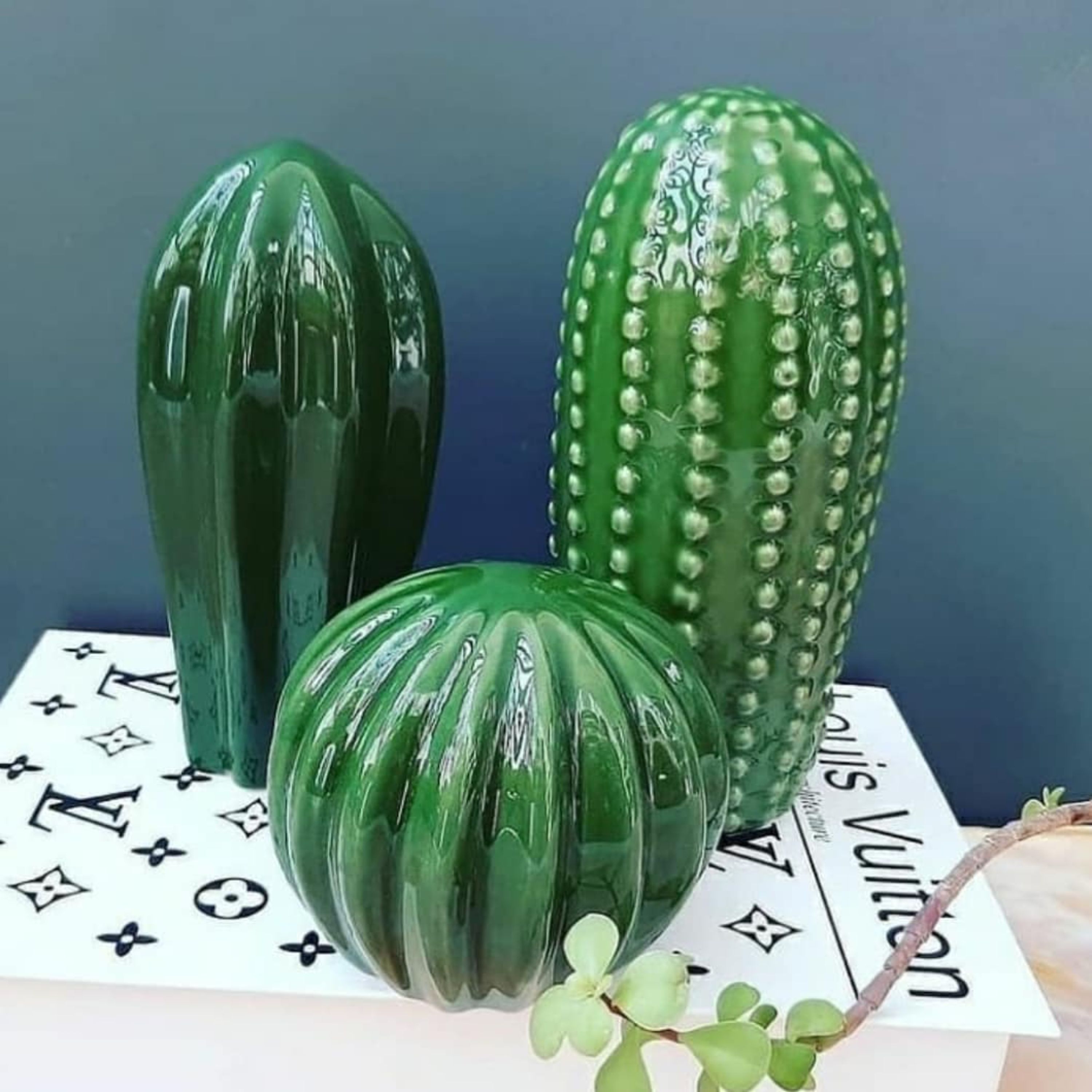 مجسمه کاکتوس سرامیکی 3 عددی