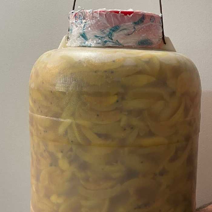 ترشی انبه زعفرانی 25 کیلویی