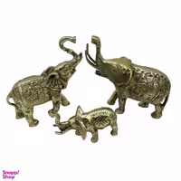 مجسمه طرح کاروان فیل مدل نورینه 12 مجموعه 3 عددی