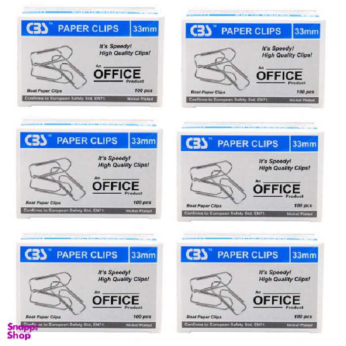 گیره کاغذ سی بی اس مدل JM133 بسته 600 عددی