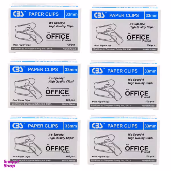 گیره کاغذ سی بی اس مدل JM133 بسته 600 عددی