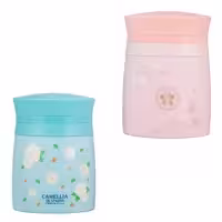 فلاسک غذا استیل قاشق دار 600 میل طرح کاملیا پینکا Pinkah