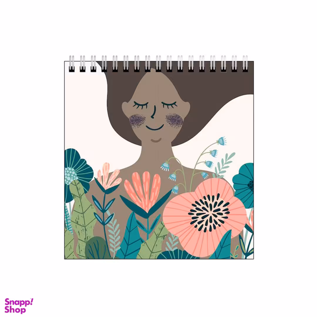 دفتر طراحی بامبیلیپ طرح دختر و گل های کد 5085952