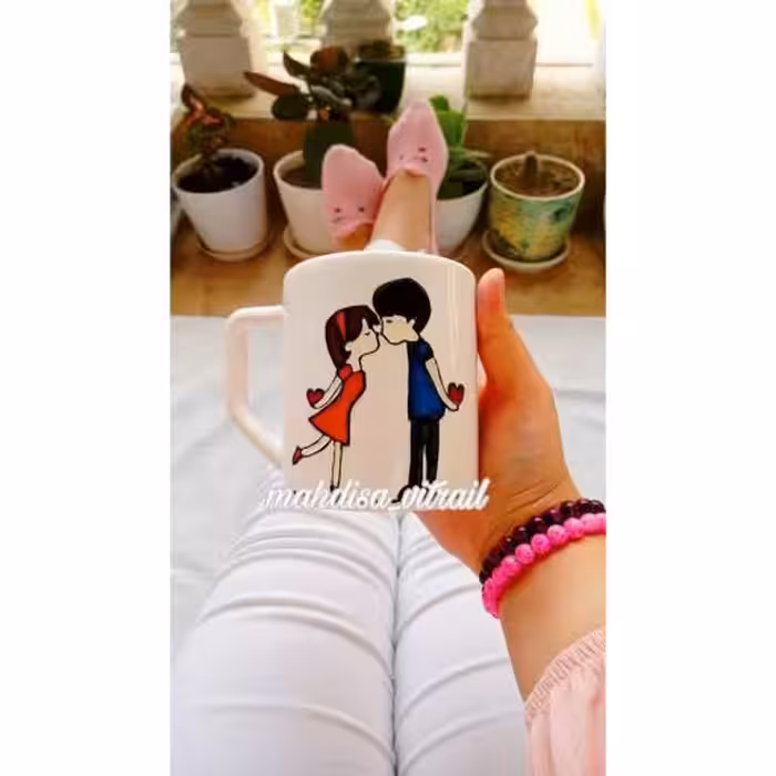 ماگ عاشقونه ی ولنتاینی ، ارسال رایگان ، دختر پسری