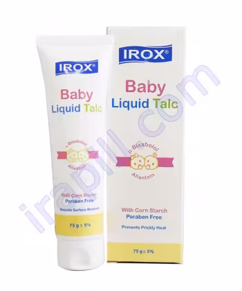 کرم تالک مایع کودک ایروکس وزن 75 گرم