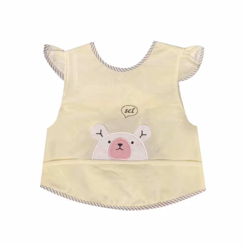 پیشبند نوزاد حلقه ای مخمل طرح خرس