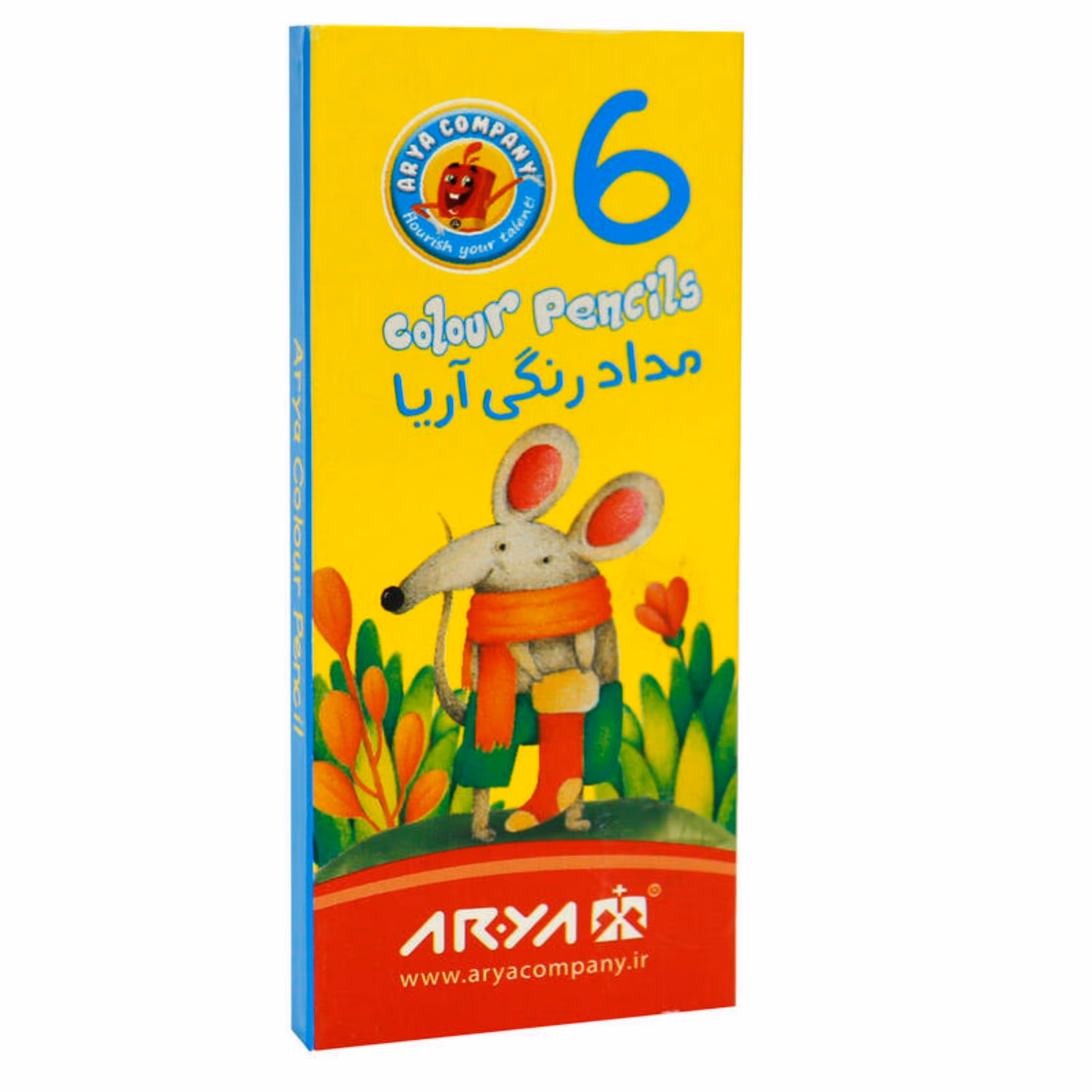 مداد رنگی 6 رنگ آریا Arya 3071