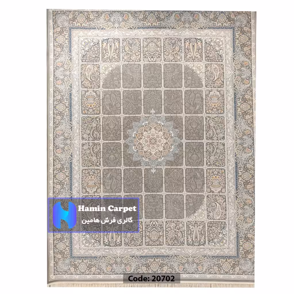 فرش 6 متری 1200 شانه تراکم 3600  نخ اکلریک گل برجسته کد AR20702