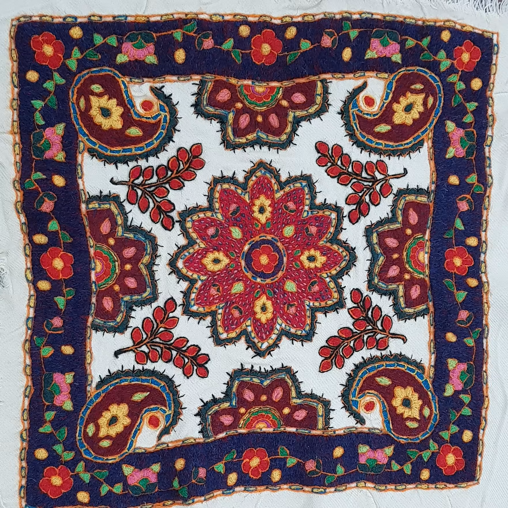  رومیزی یا کوسن پته سایز 35در 35 بدون آستر