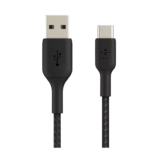 کابل شارژ سریع USB-A به USB-C بلکین مدل CAB002bt1M با روکش بافته و طول 1 متر